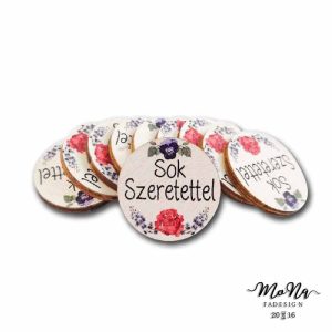 Sok szeretettel mini kör 3x3cm