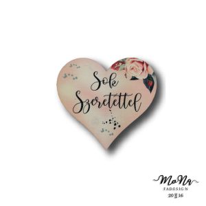 sok szeretettel- nagy szív 9x9,5cm