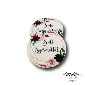 Sok szeretettel mini kör 3x3cm