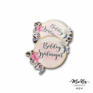 Boldog Születésnapot mini színes kör 4,5x4cm