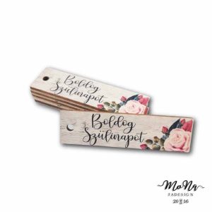 Boldog születésnapot fűzhető biléta 2,1x7cm