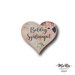 boldog szülinapot- nagy szív 9x9,5cm