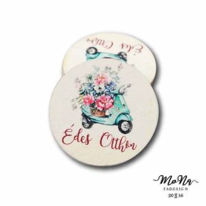 Édes Otthon zöld motoros virágos 5x5cm