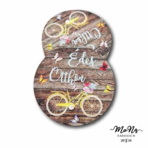 Édes Otthon fadeszkán bicikli 7x7cm