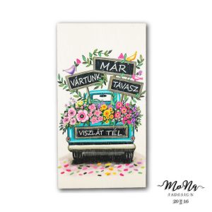 már vártunk tavasz, viszlát tél 14x7,5cm