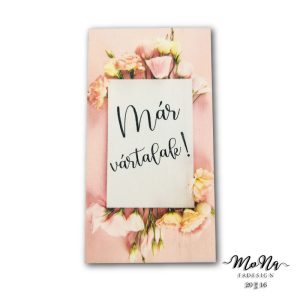 púder és lizianthus-már vártalak 14x7,5cm