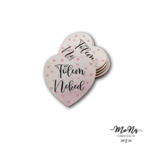 Púder rózsaszín szív-Tőlem Neked 5x5cm