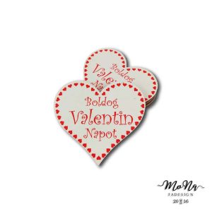 Boldog Valentin Napot- Sok szivecskés 7x7,7cm