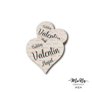 Boldog Valentin Napot- háttérben szeretlek felirat 7x7,7cm